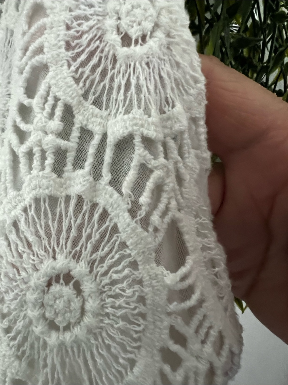 White Crochet Lace Midi Dress - Picture 9 of 9